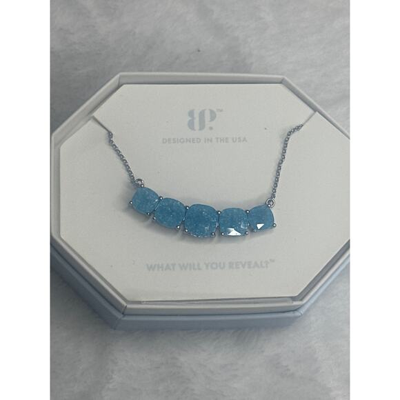 Bomb Party Jewelry - Bomb Party NK11012 "It's just mine" Necklace Lab Created Blue Topaz Ice Crystal